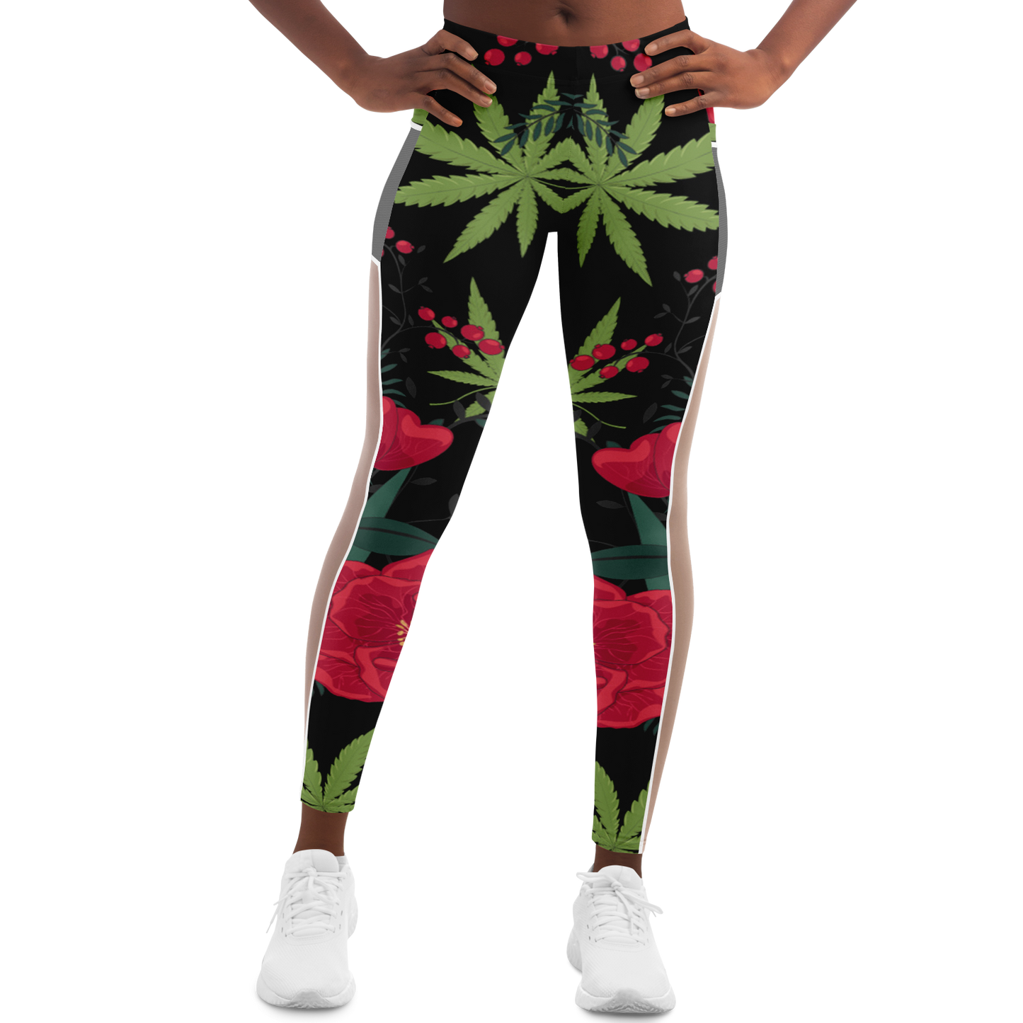 Flowers Cannibi V2.3 Mesh Pocket Leggings