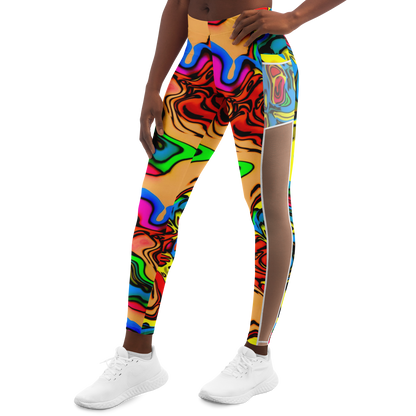 Scrambled Chakras V1.1 Mesh Pocket Leggings