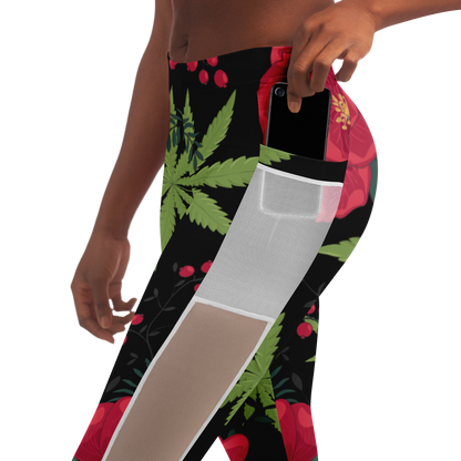 Flowers Cannibi V2.3 Mesh Pocket Leggings