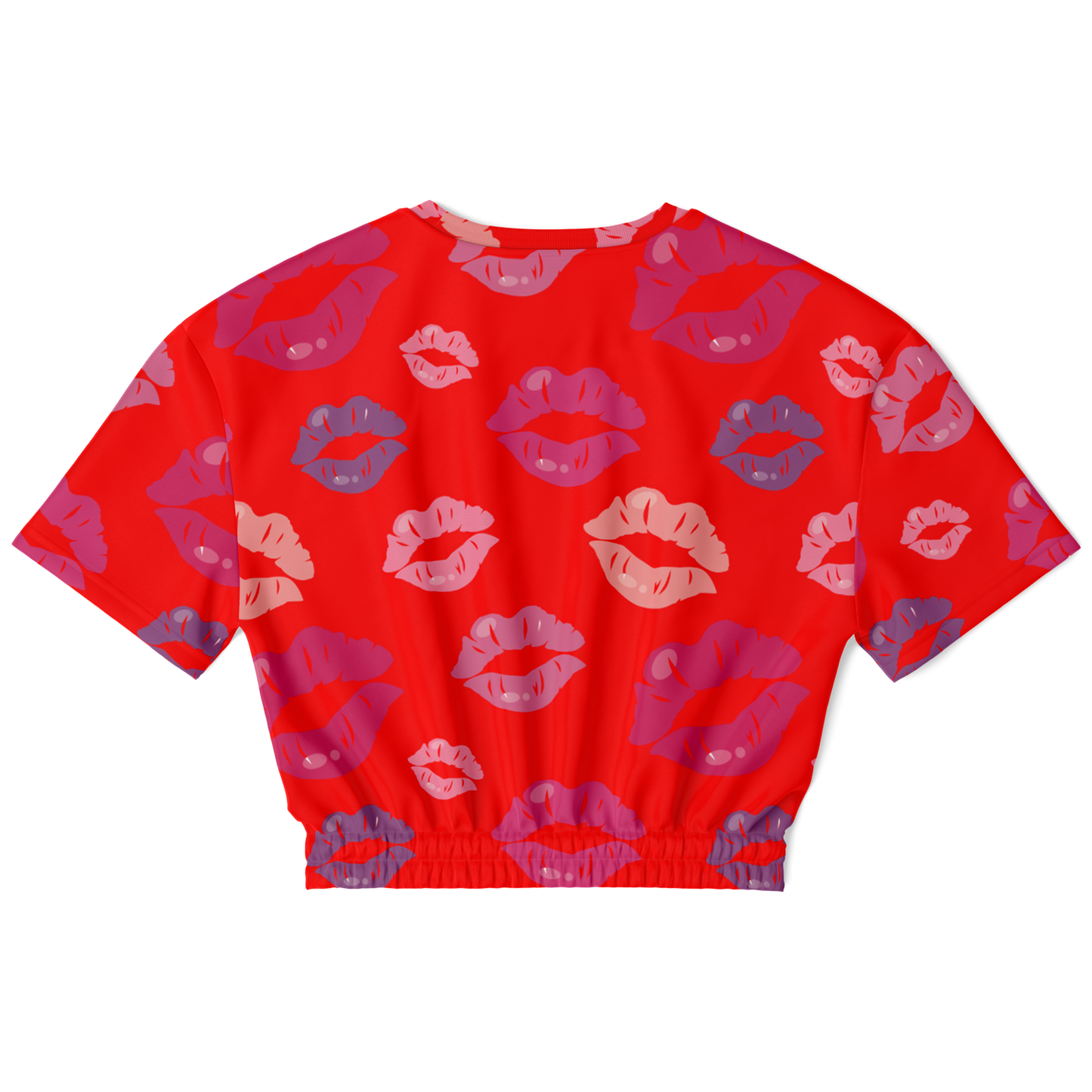 the-underground-bus-line-kisses-cropped-short-sleeved-sweatshirt