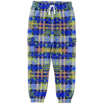 the-underground-bus-line-sacred-plaid-cargo-sweat-pants