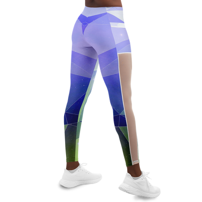 Blue Stardust V2.1 Mesh Pocket Leggings