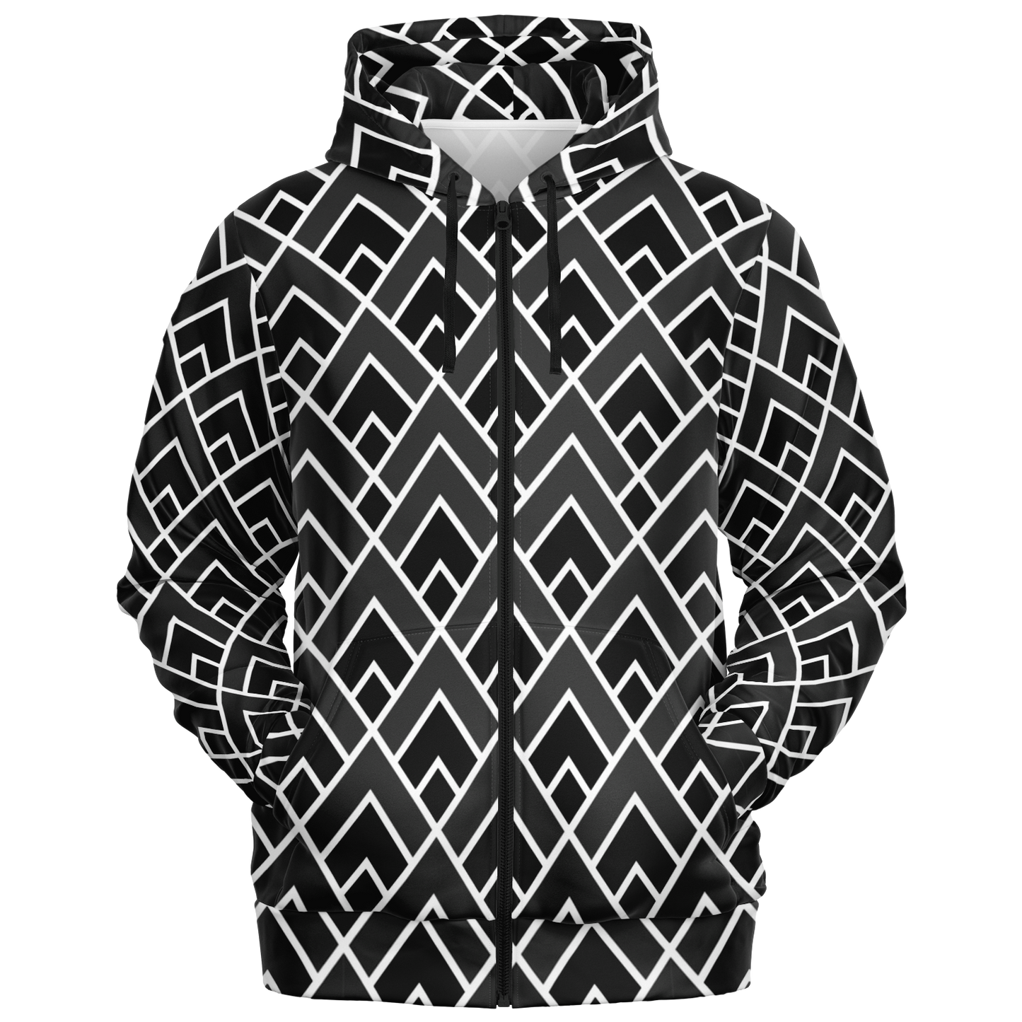 the-underground-bus-line-zip-up-hoodie-monochrome