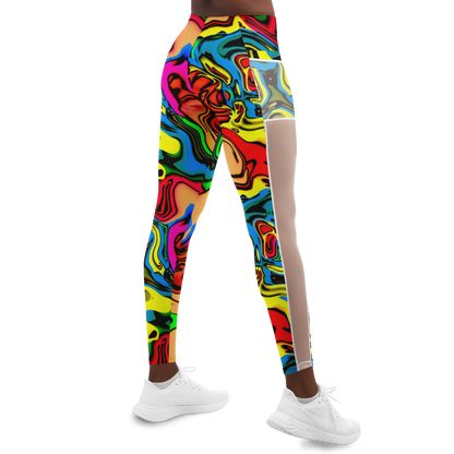 Scrambled Chakras V1.1 Mesh Pocket Leggings