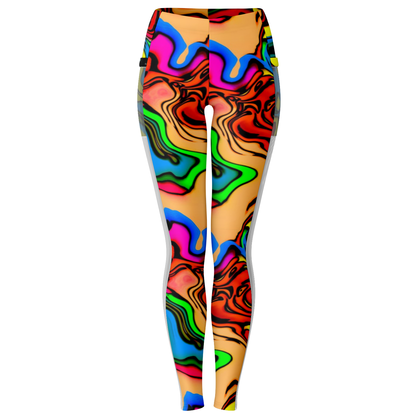 Scrambled Chakras V1.1 Mesh Pocket Leggings