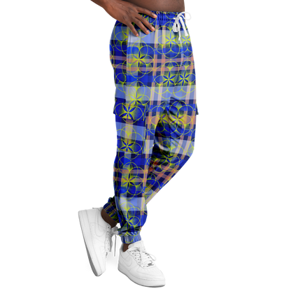 the-underground-bus-line-sacred-plaid-cargo-sweat-pants