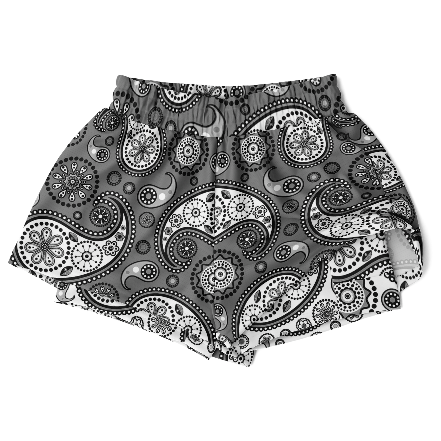 Black Paisley V1.1 2-in-1 Shorts
