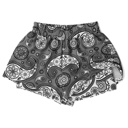 Black Paisley V1.1 2-in-1 Shorts