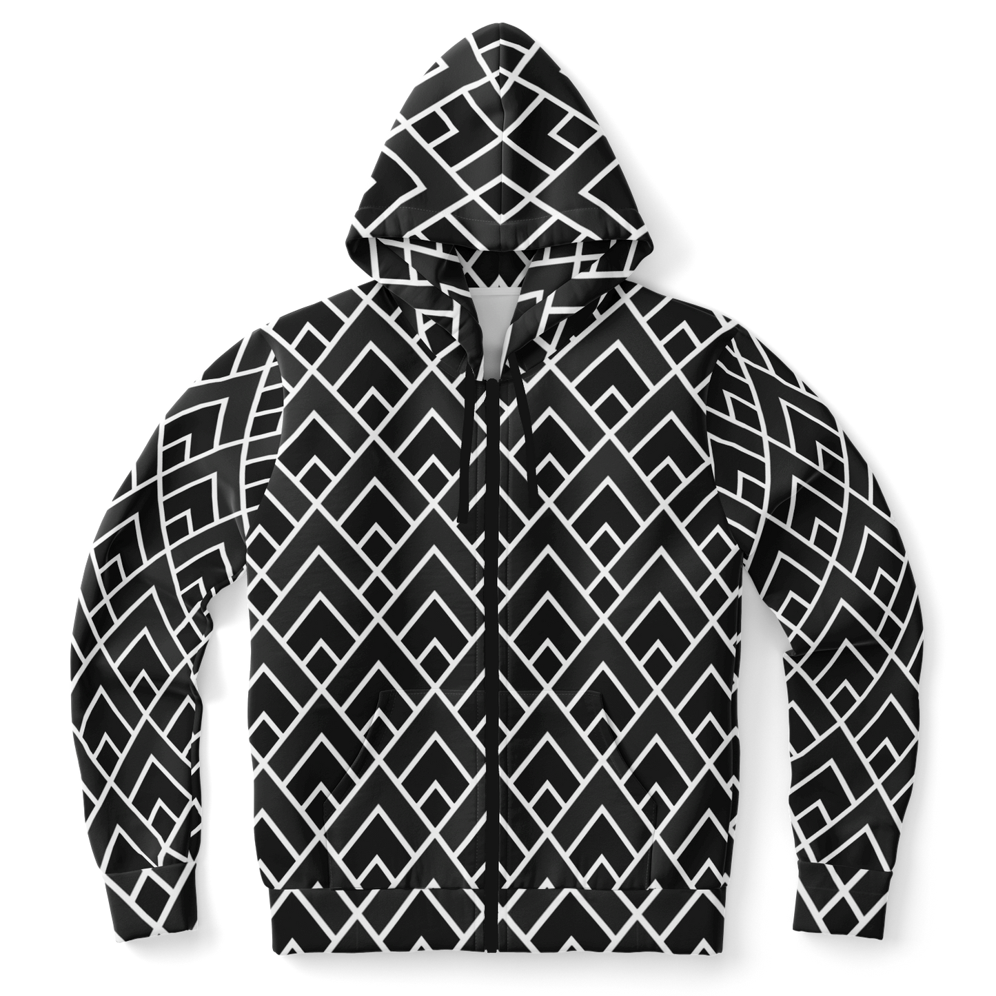 the-underground-bus-line-zip-up-hoodie-monochrome