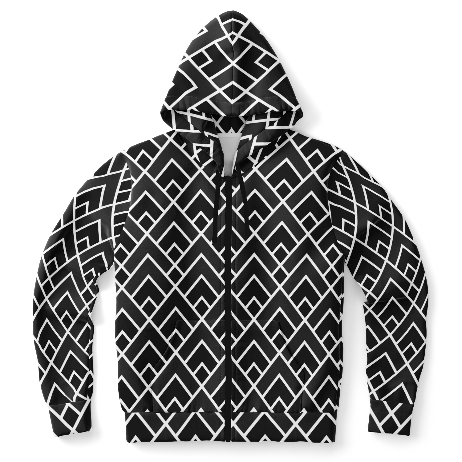 the-underground-bus-line-zip-up-hoodie-monochrome